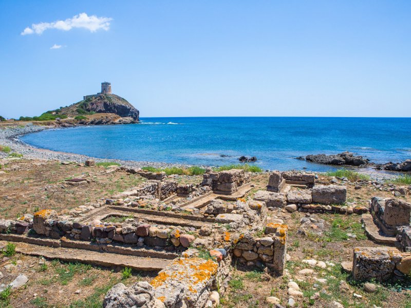 Die Augrabungsstätte von Nora ist eine der wichtigsten in Sardinien und nur 7 km vom Haus entfernt - das perfekte Ausflugsziel